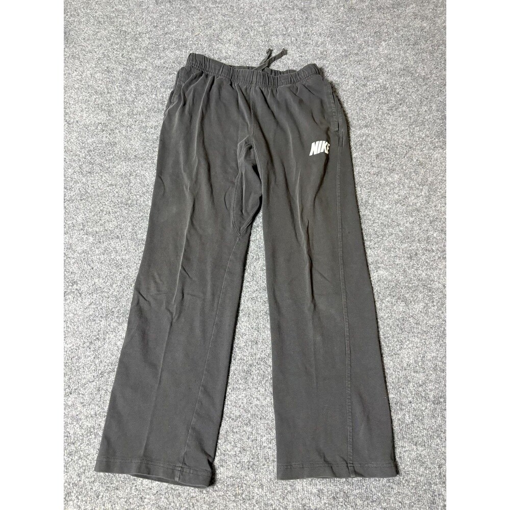 Nike Sweatpants Mens S Gray Jersey Straight Leg Elastic Waist Logo Casual